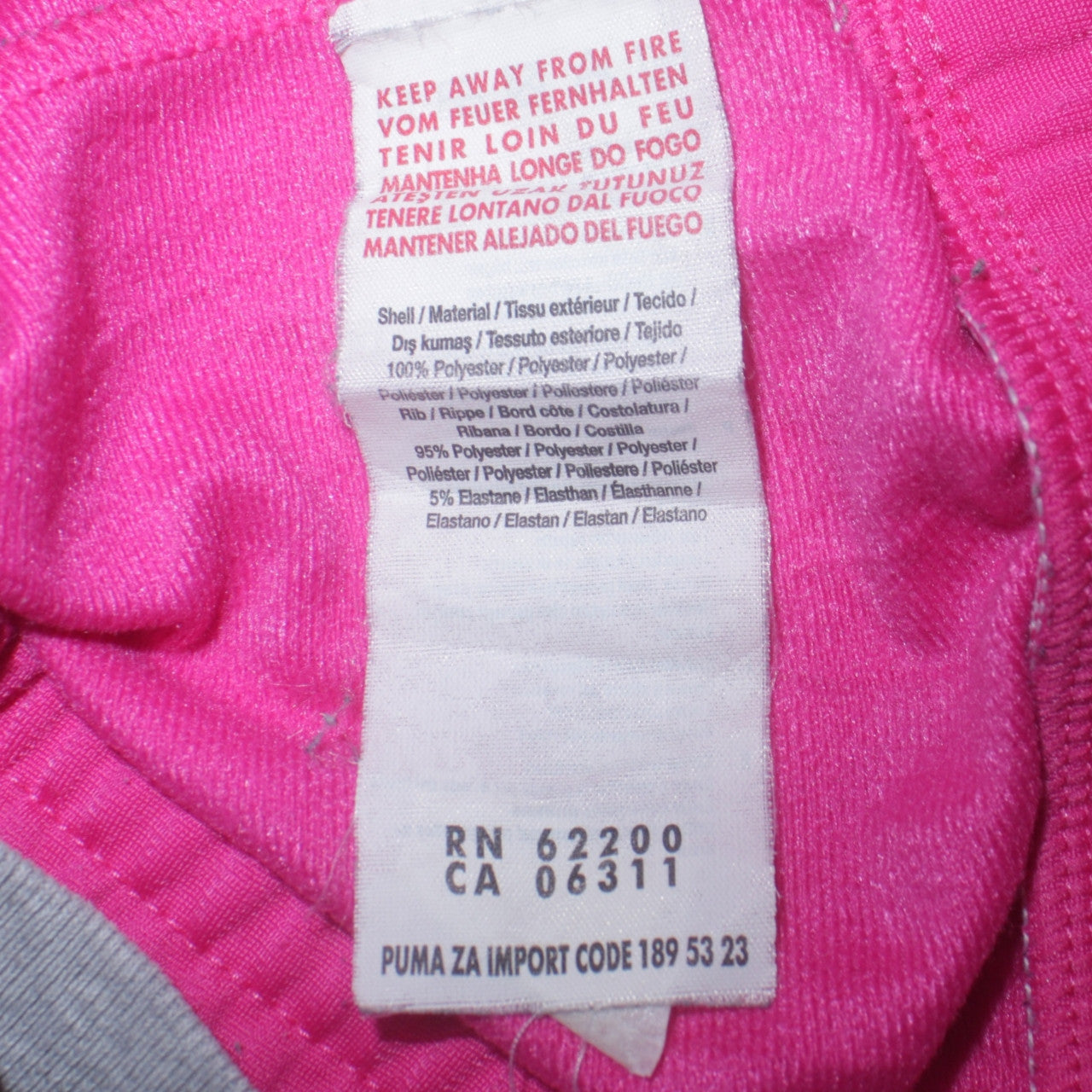 Puma Women's Pink Track Jacket Size 12 Full Zip Lightweight Sportswear