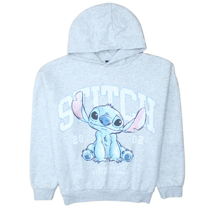 Front view of Disney Classics at George girls’ grey stitch hoodie 11-12 years pullover