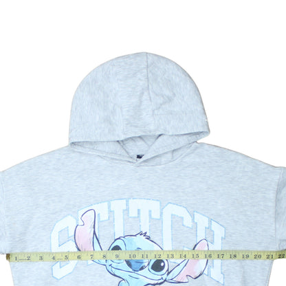 Back view of Disney Classics at George girls’ grey stitch hoodie 11-12 years pullover