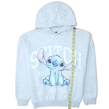 Close-up detail of Disney Classics at George girls’ grey stitch hoodie 11-12 years pullover