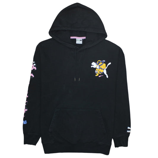 Puma x Tom and Jerry Black Graphic Pullover Hoodie Medium Womens