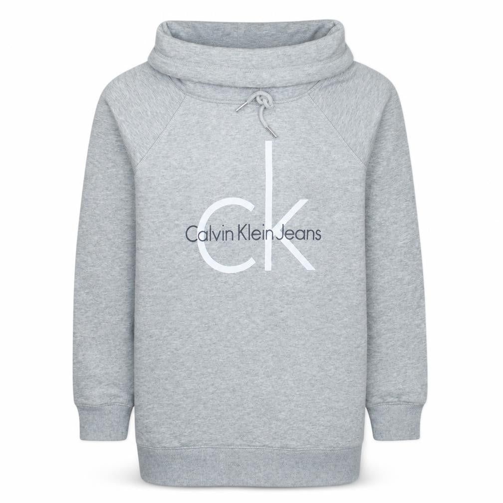 Calvin Klein Jeans Men's Grey Pullover Sweatshirt S High Neck Logo