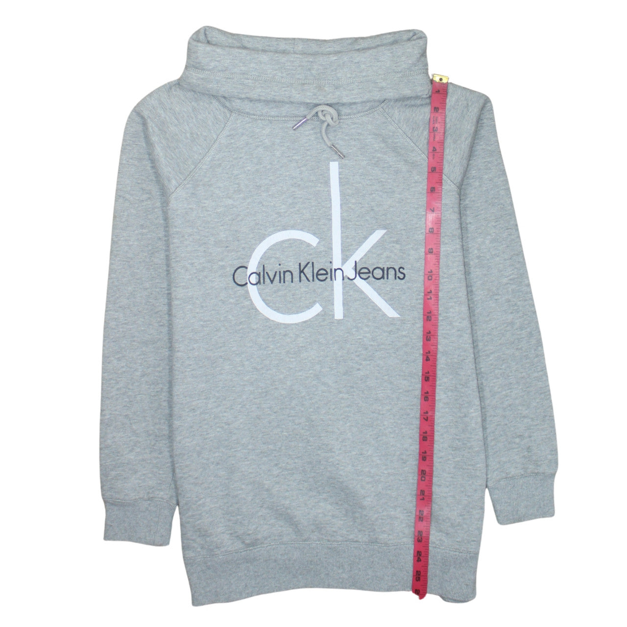 Calvin Klein Jeans Men's Grey Pullover Sweatshirt S High Neck Logo