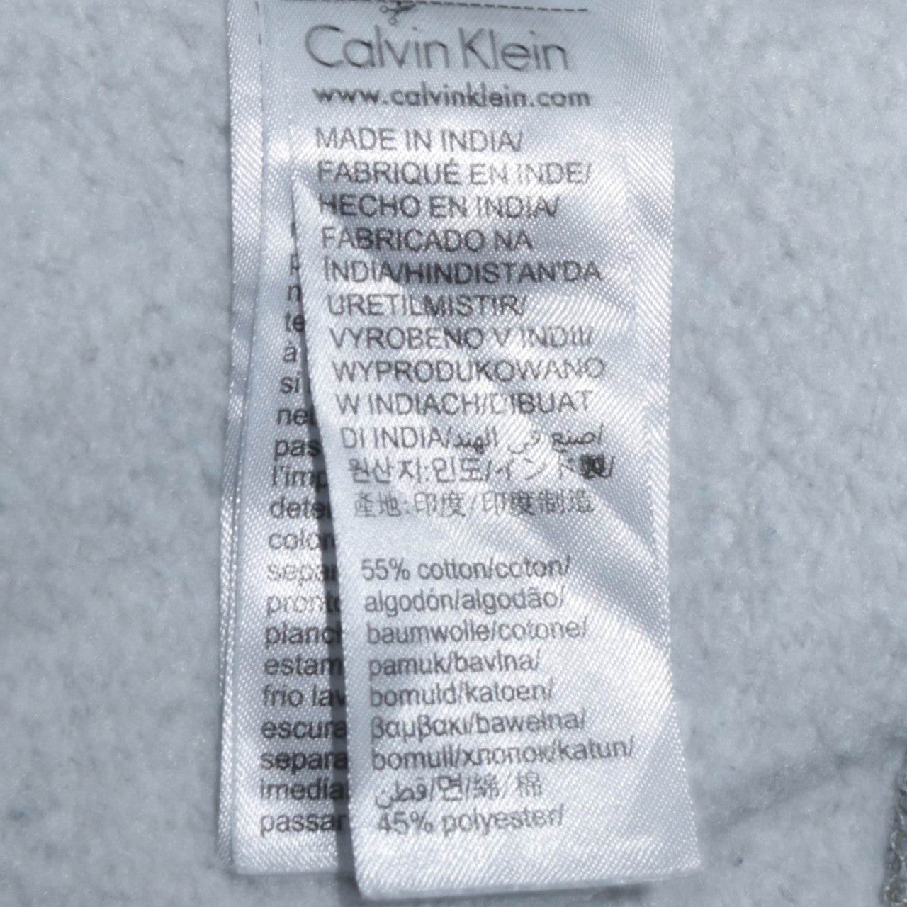 Calvin Klein Jeans Men's Grey Pullover Sweatshirt S High Neck Logo