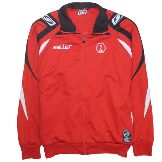 Saller Men's Red Track Jacket Football Team Sportswear Size L