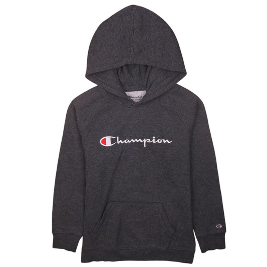 Champion Boys Grey XL Pullover Hoodie Fleece Sweatshirt with Logo