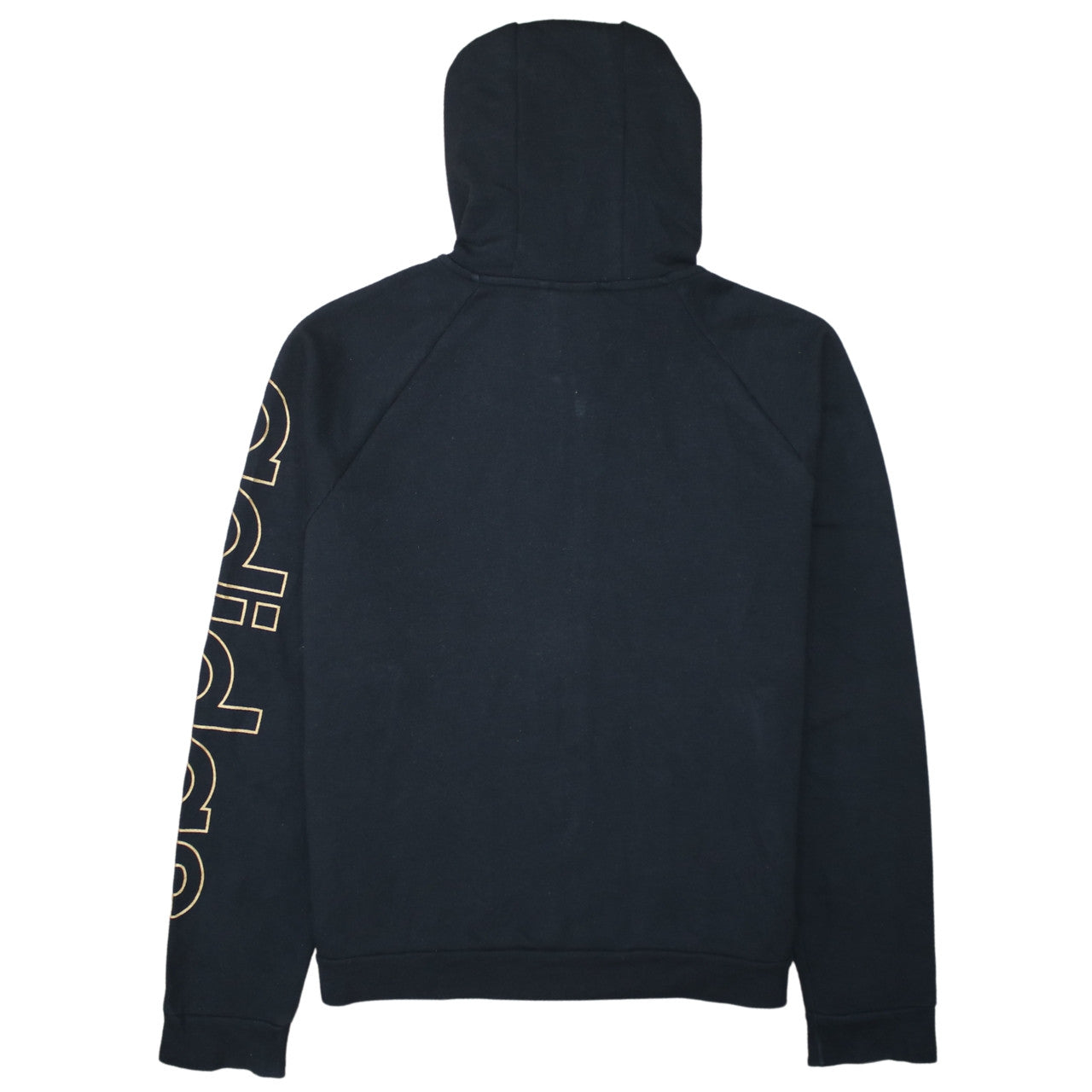 Adidas Women's Black Full Zip Hoodie Size L 16-18 Logo Print