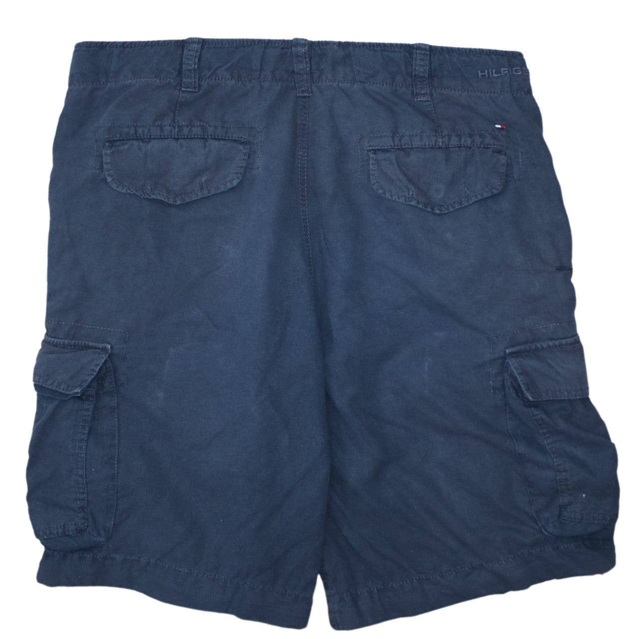 Tommy Hilfiger Men's Blue Cargo Shorts Size 36 Linen Cotton Blend