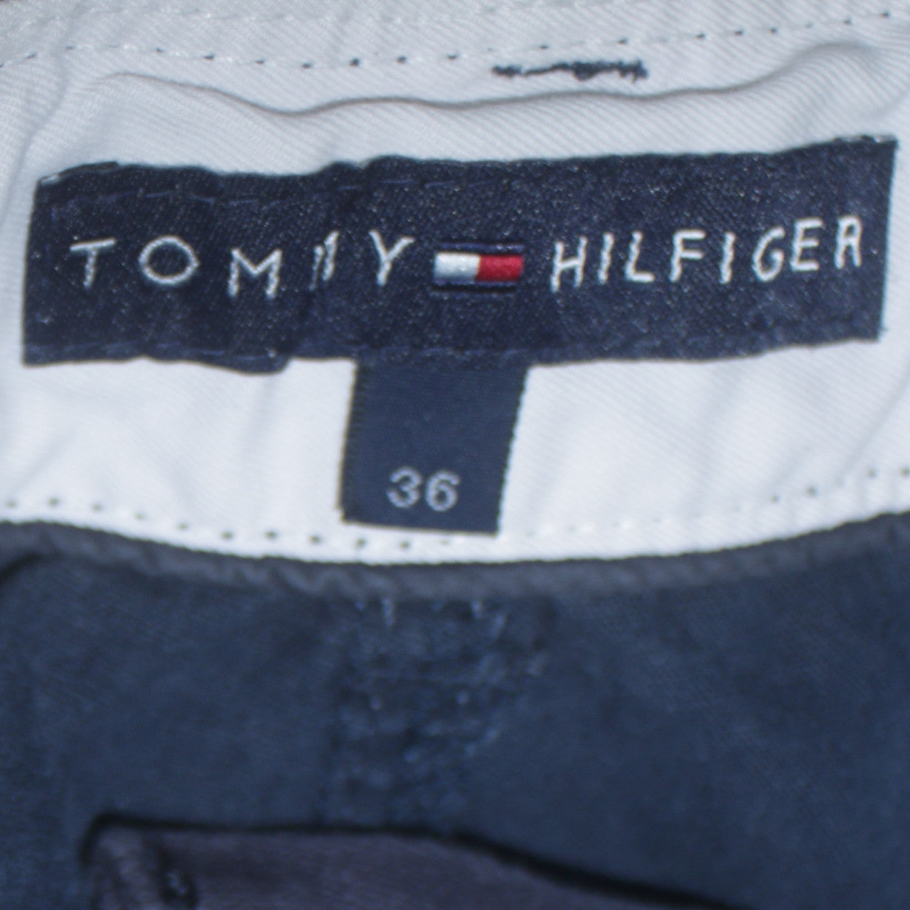 Tommy Hilfiger Men's Blue Cargo Shorts Size 36 Linen Cotton Blend