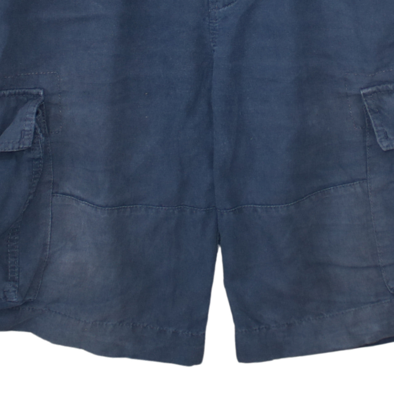 Tommy Hilfiger Men's Blue Cargo Shorts Size 36 Linen Cotton Blend