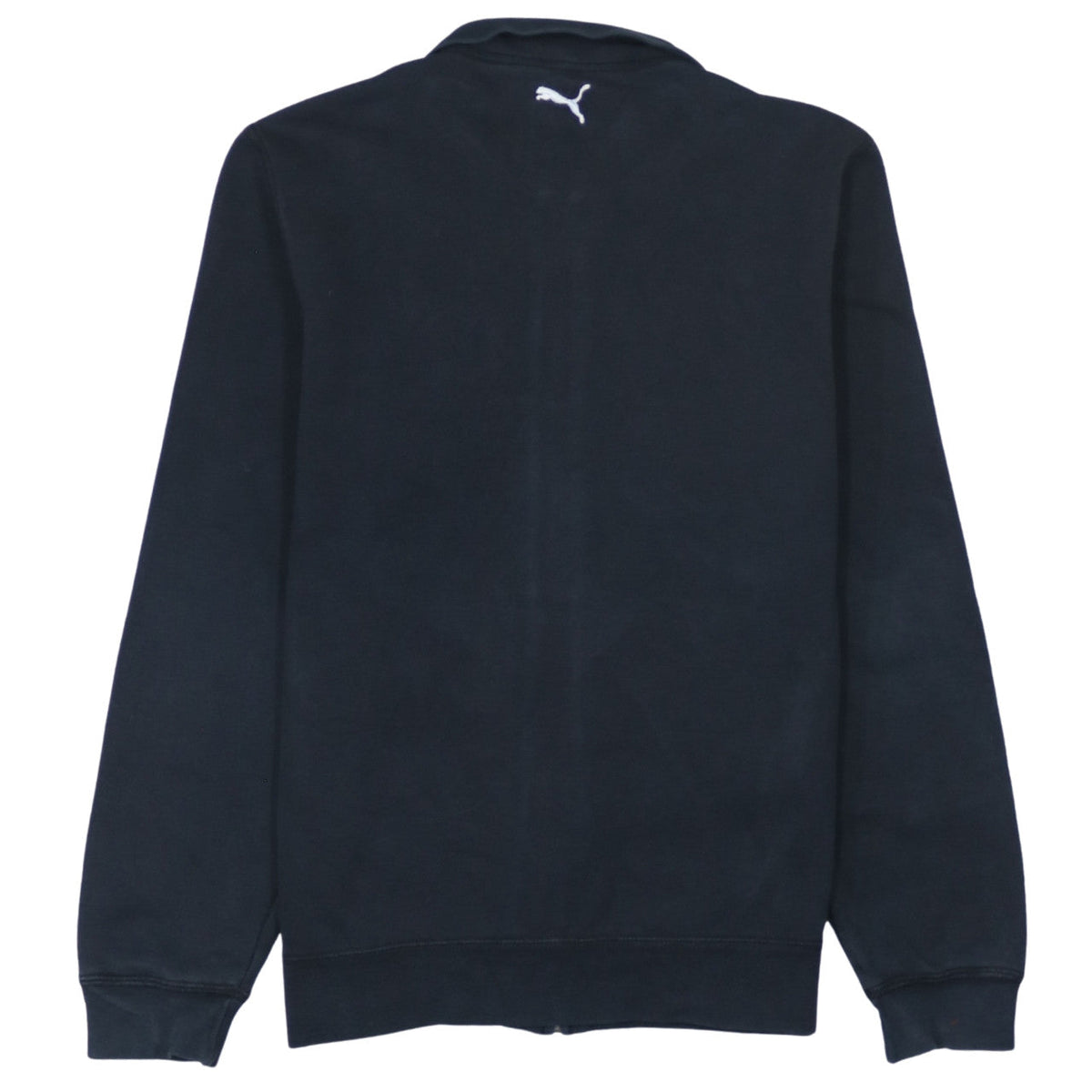 Puma Boys Black Track Jacket Size 12 Years Full Zip Cotton Blend