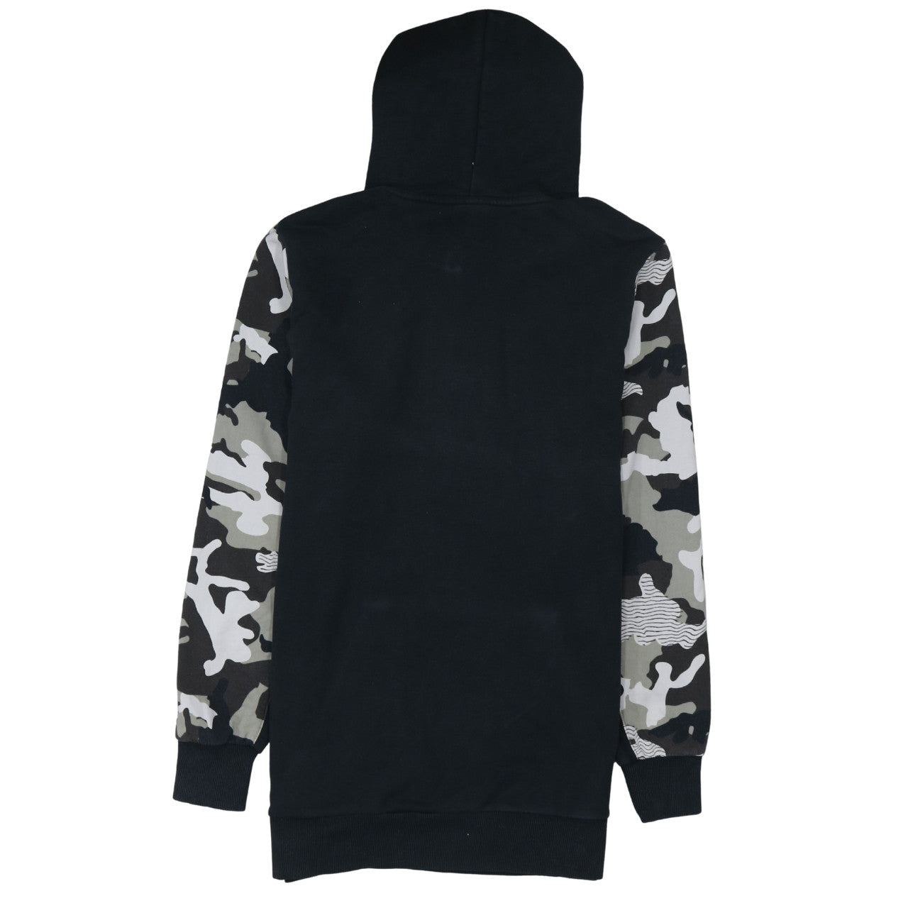 Puma Men Black Camouflage Sleeve Pullover Hoodie Size S