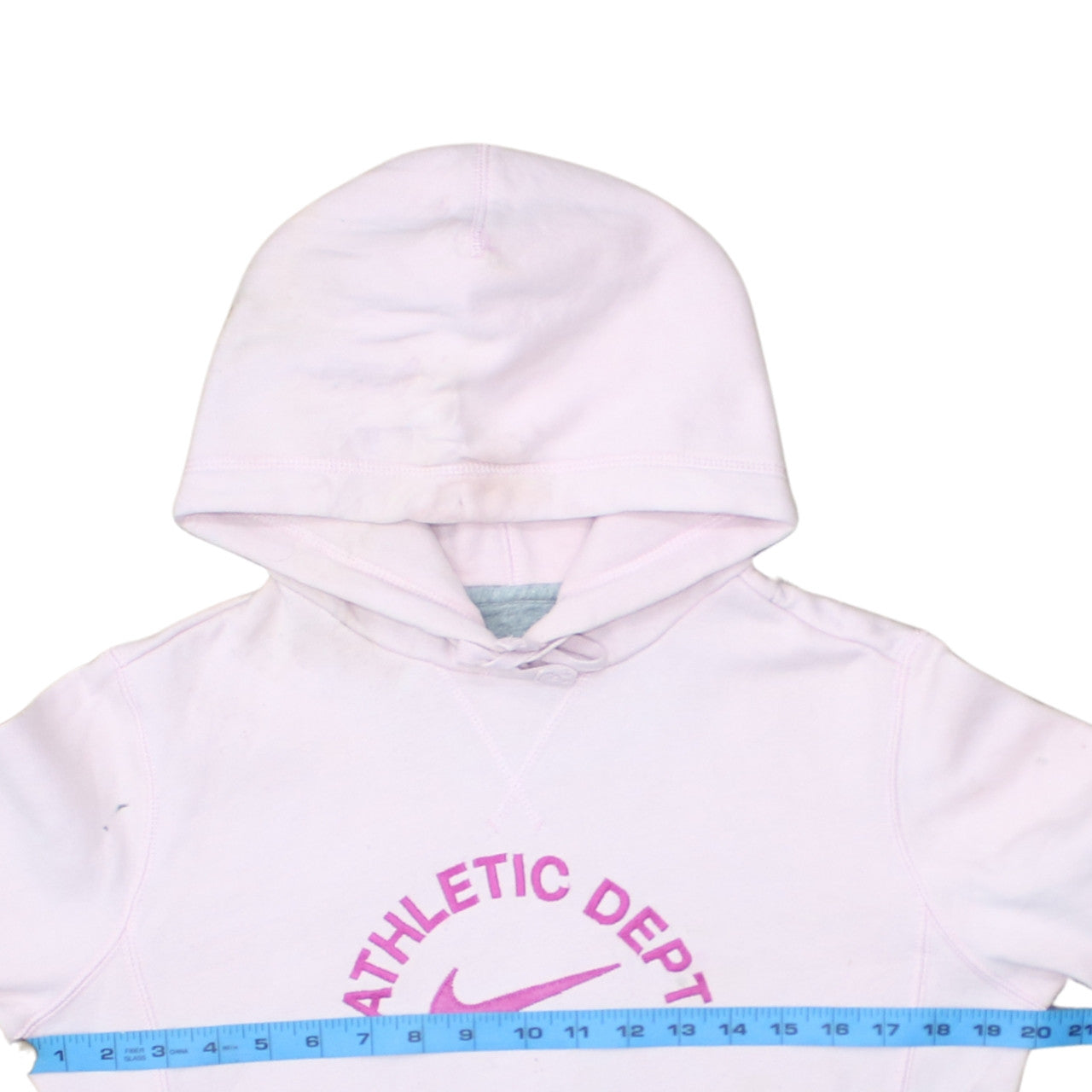 Nike Womens Pink Athletic Dept Pullover Hoodie Size 12/14 Cotton Blend
