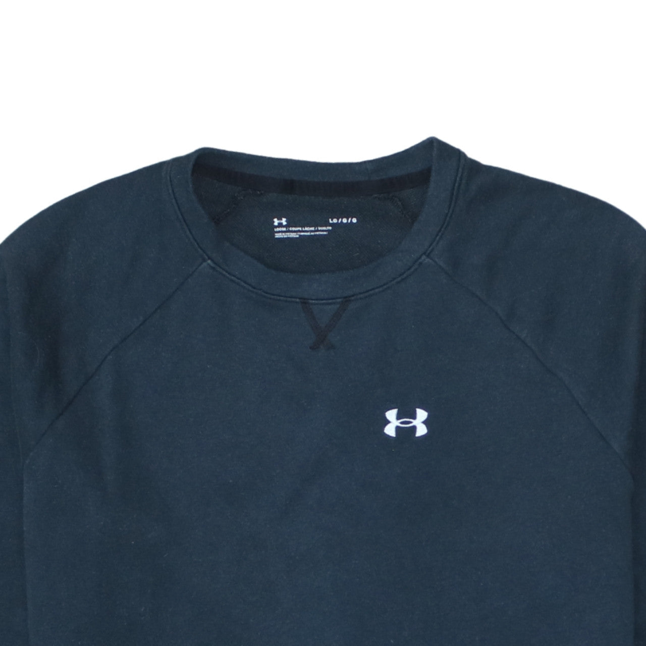 Under Armour Men's Black Crew Neck Fleece Sweatshirt L