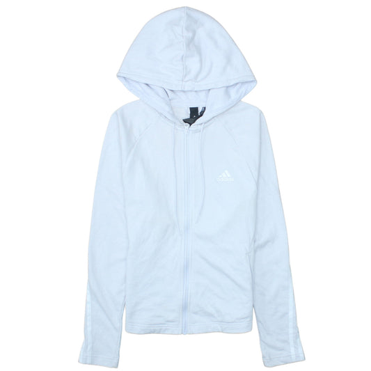 Adidas Women’s White Full Zip Hoodie Small Athletic Casual