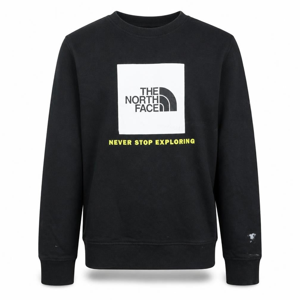 The North Face Boys Black XL Pullover Crew Neck Graphic Sweatshirt