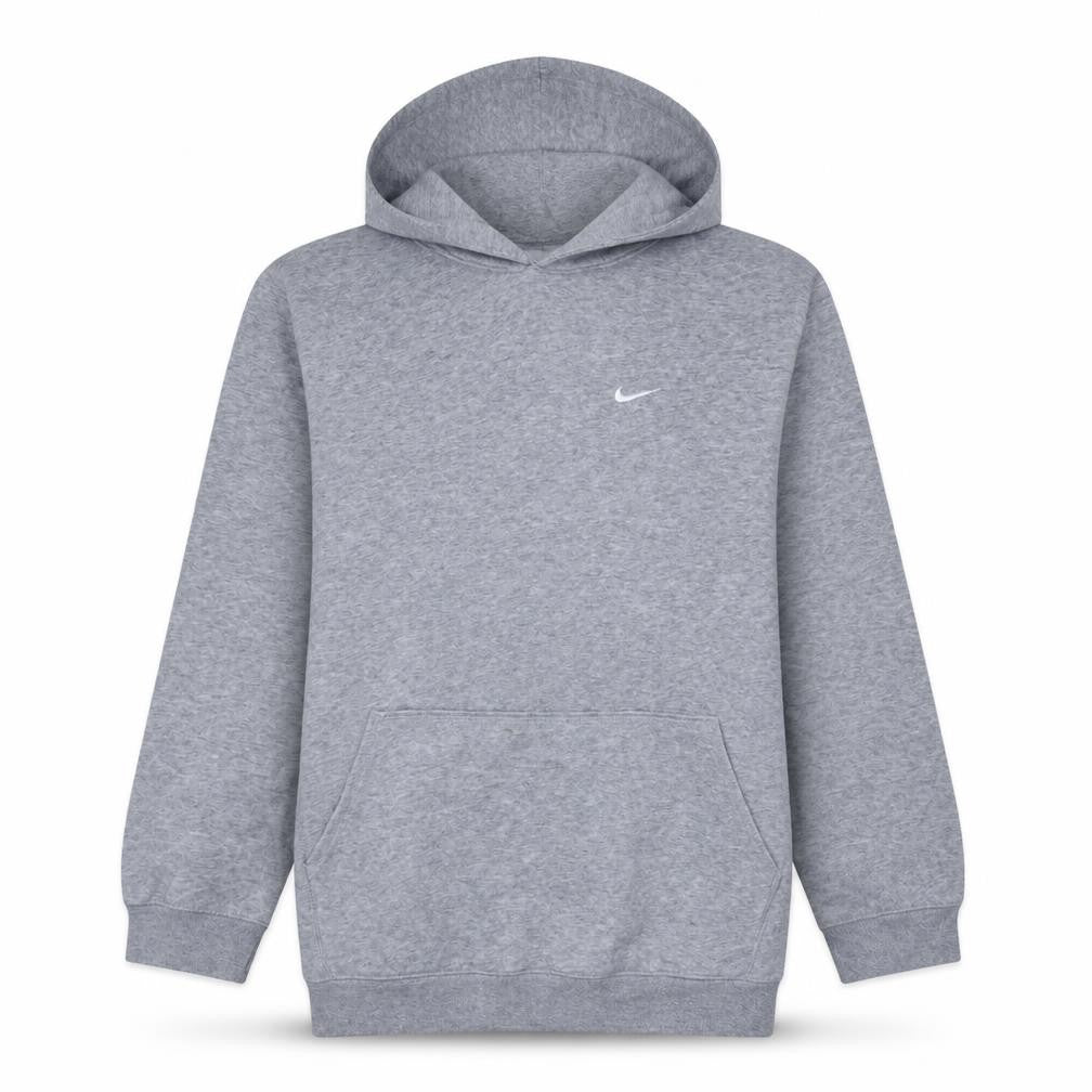 Nike Boys Grey Fleece Pullover Hoodie Size 13-14 Years Regular Fit