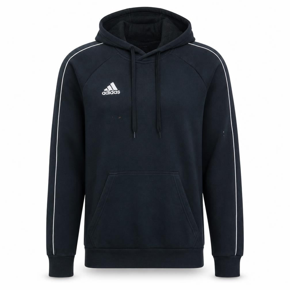 Adidas Mens Black Pullover Hoodie Size S Sports Fleece Sweatshirt