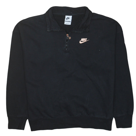 Nike Women's Black 1/4 Zip Oversized Sweatshirt Size S