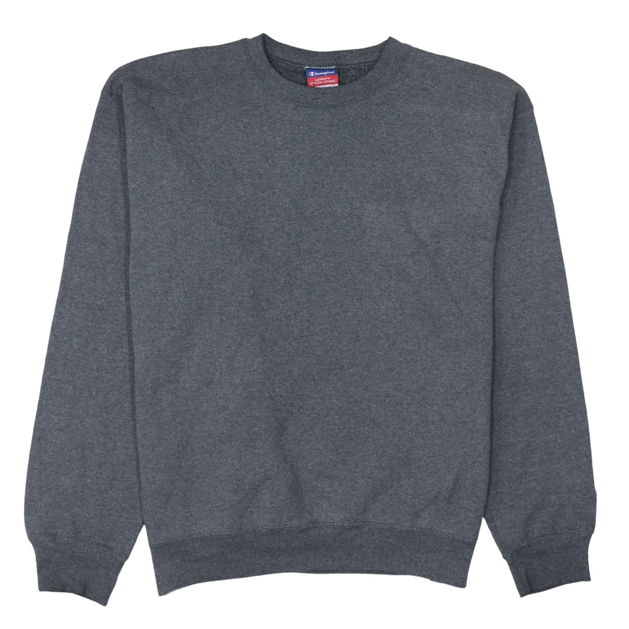 Champion Men's Grey Crew Neck Fleece Pullover Sweatshirt Size L