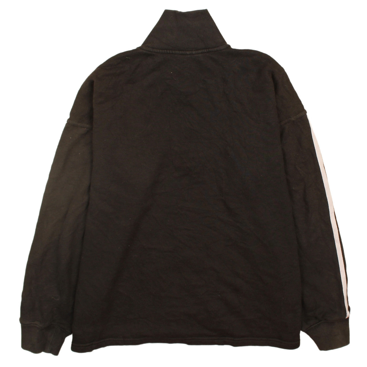 Adidas Womens Black 1/2 Zip Sweatshirt Size 12 Logo Detail