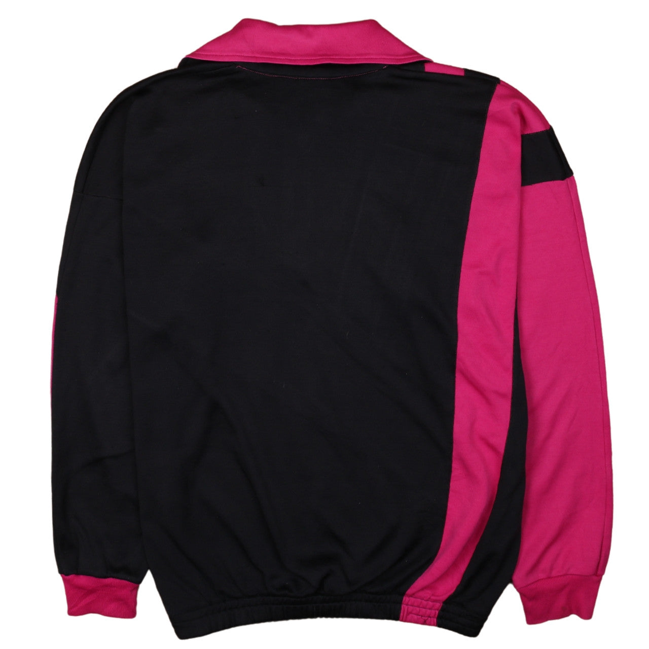Puma Womens Black Pink 1/2 Zip Pullover Sweatshirt Size L