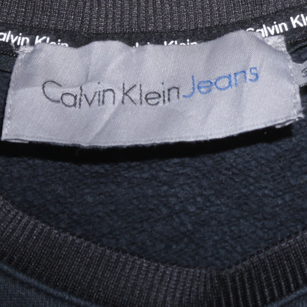 Calvin Klein Men's Black Crew Neck Graphic Logo Pullover Sweatshirt Size S