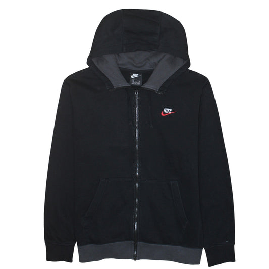 Nike Mens Black Full Zip Hoodie Medium Sportswear Fleece