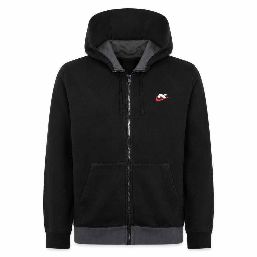 Nike Mens Black Full Zip Hoodie Medium Sportswear Fleece