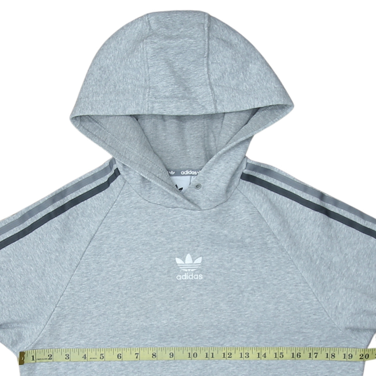 Adidas Mens Grey Pullover Hoodie Small Regular Fit Fleece