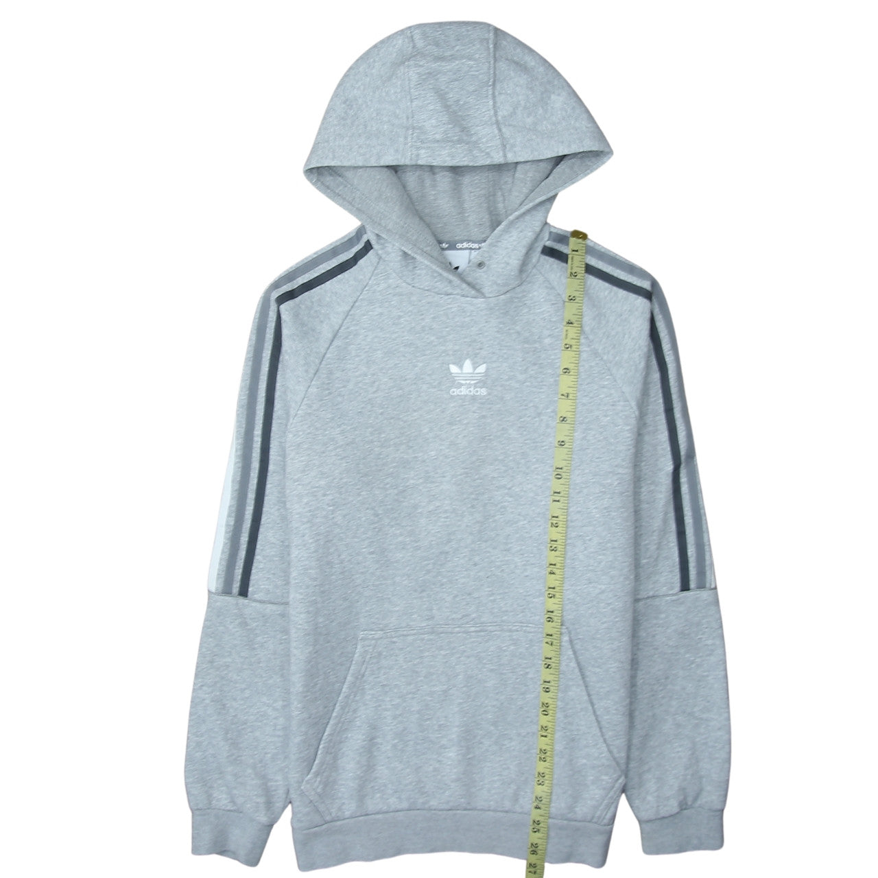 Adidas Mens Grey Pullover Hoodie Small Regular Fit Fleece