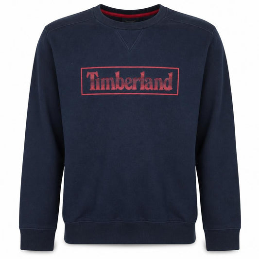 Timberland Men's Blue Logo Crew Neck Pullover Sweatshirt L