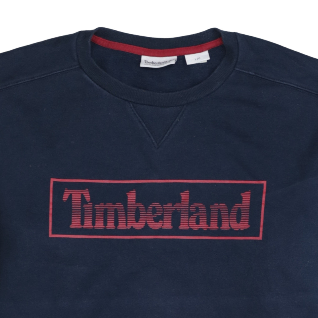 Timberland Men's Blue Logo Crew Neck Pullover Sweatshirt L