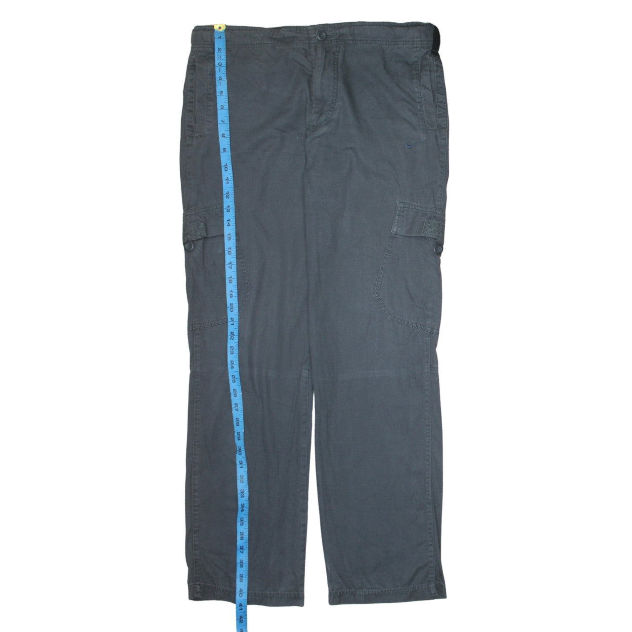 Nike Men's Black Cargo Trousers M 32W Regular Fit Cotton