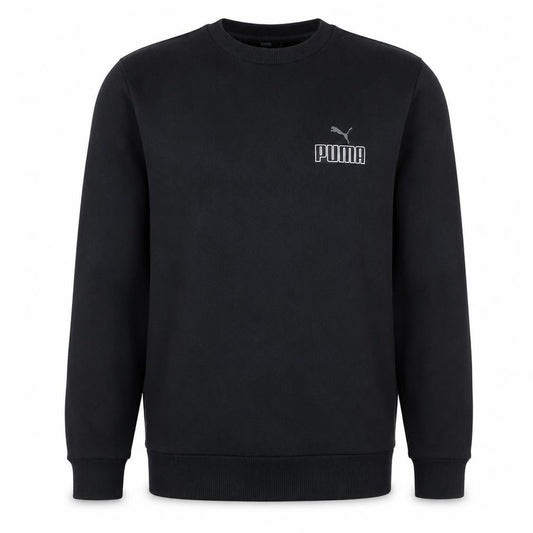 Puma Men's Black Logo Pullover Sweatshirt Medium