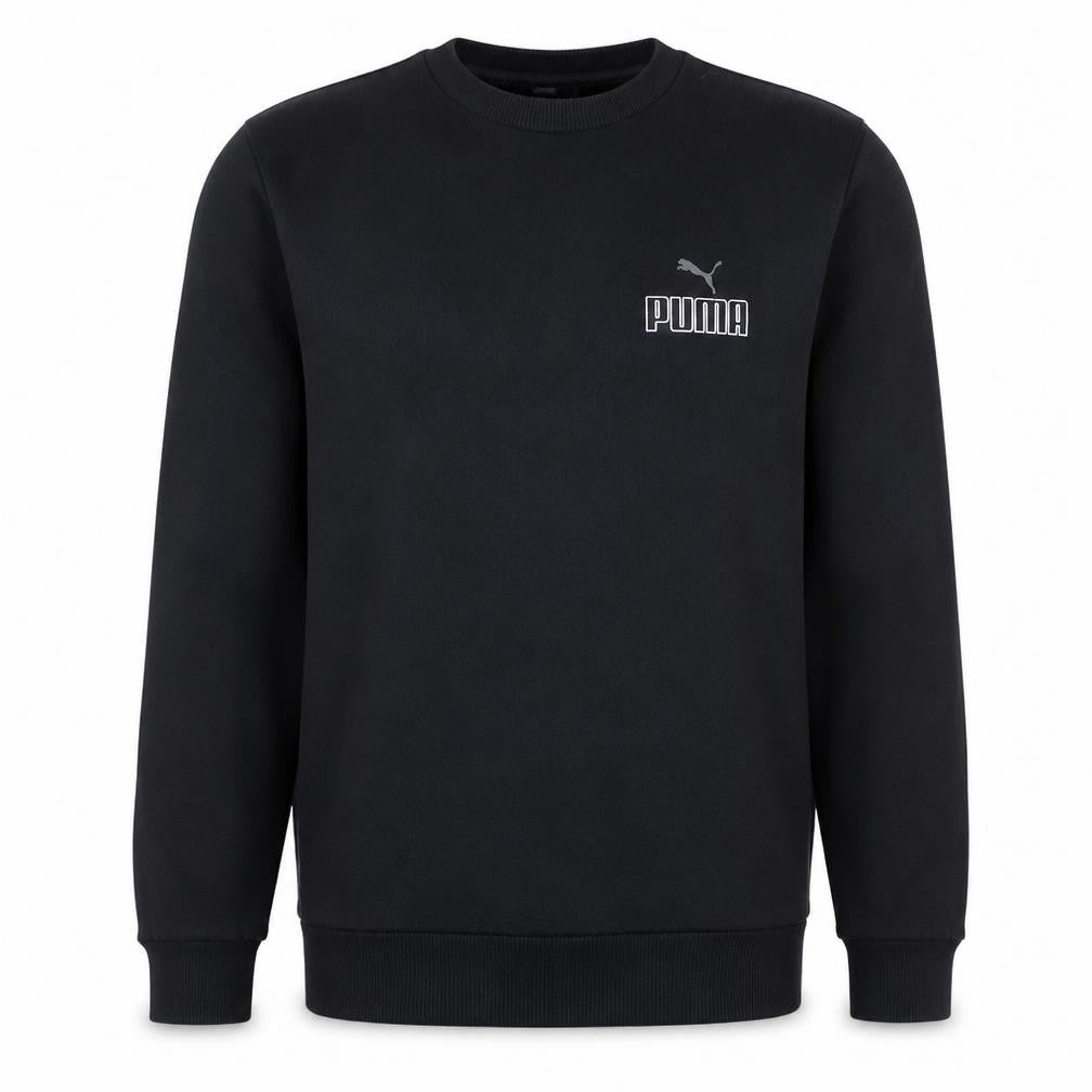 Puma Men's Black Logo Pullover Sweatshirt Medium