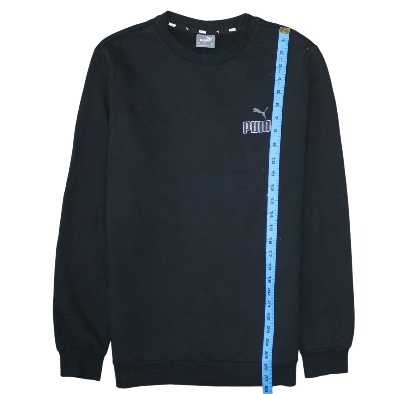Puma Men's Black Logo Pullover Sweatshirt Medium