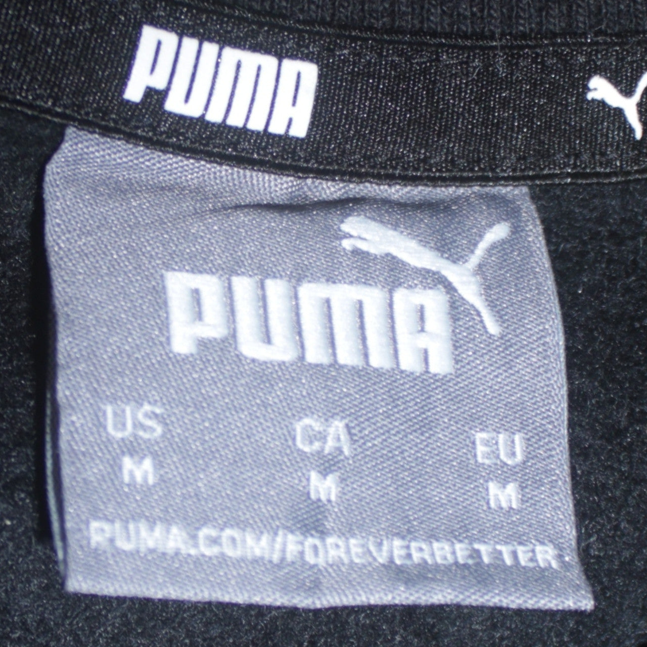 Puma Men's Black Logo Pullover Sweatshirt Medium