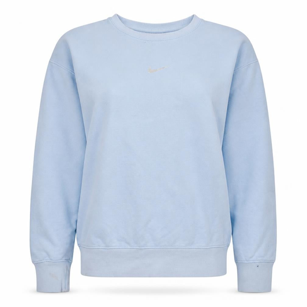 Nike Womens Light Blue Crew Neck Pullover Sweatshirt XS