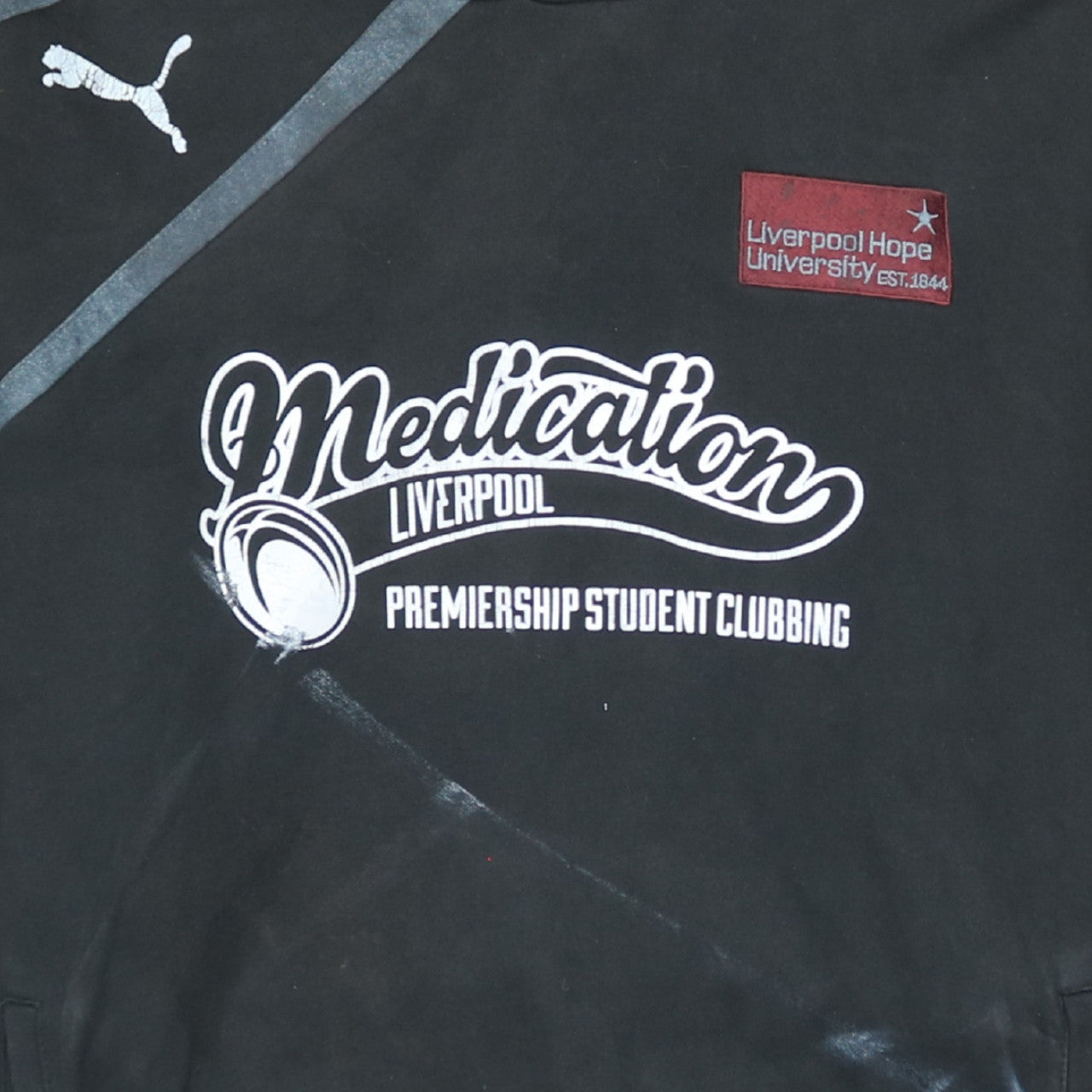 Puma Men's Black XL Pullover Hoodie Liverpool Hope University Graphic