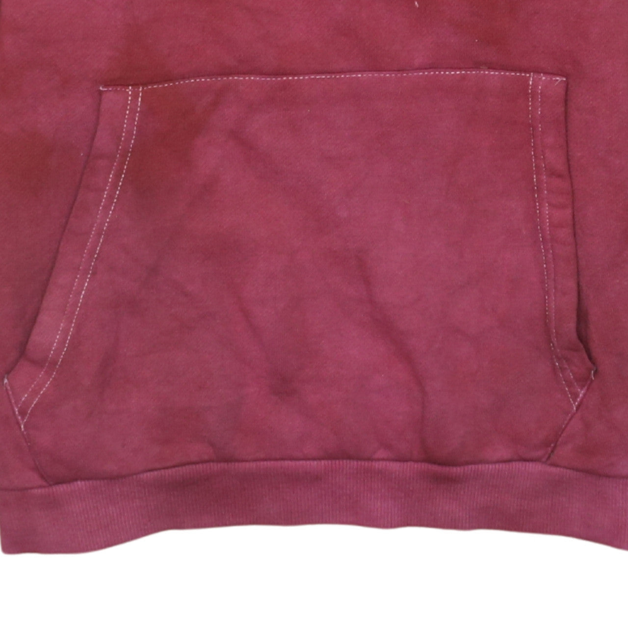 FILA Womens Burgundy Pullover Hoodie XS Logo Print Cotton Blend