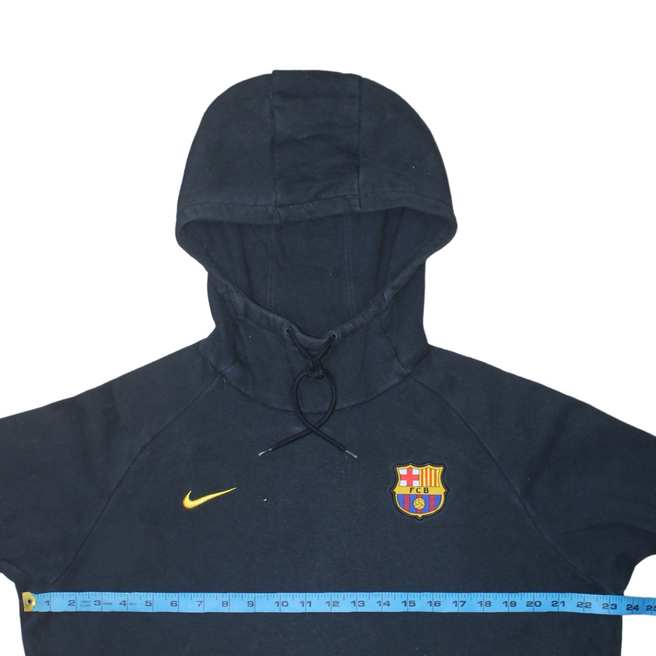 Nike Men’s Black FC Barcelona Pullover Hoodie Size L Football Sportswear