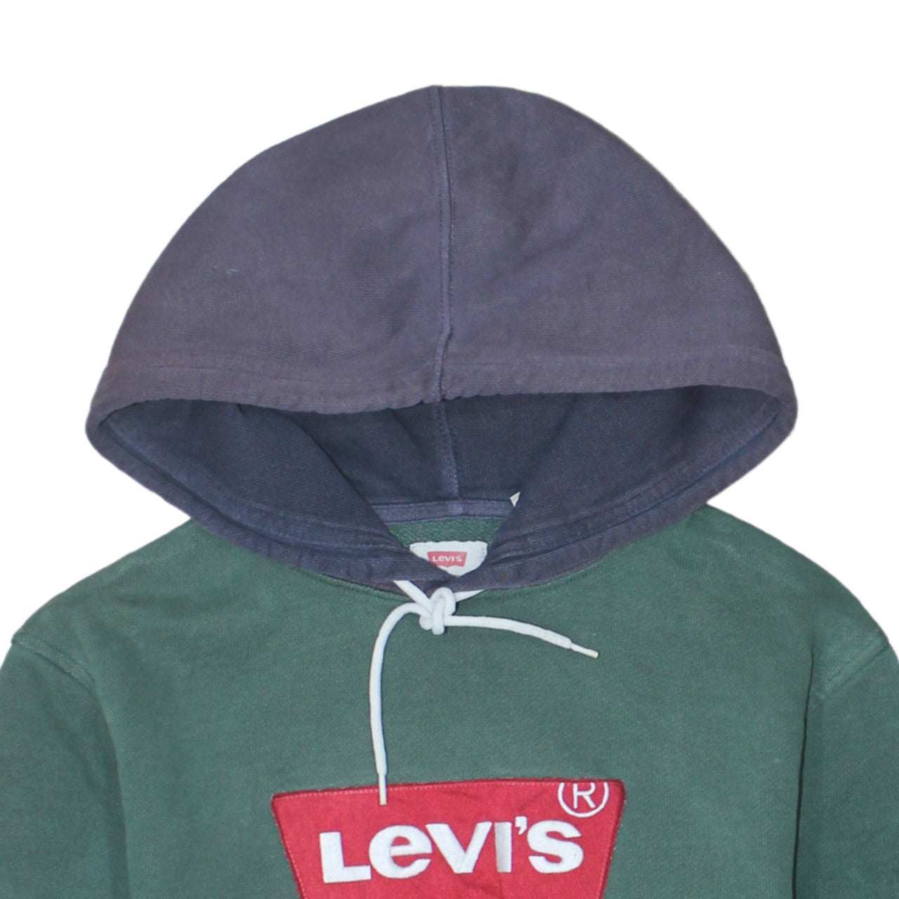 Levi's Men's Green Pullover Hoodie Size S Logo Fleece Sweatshirt