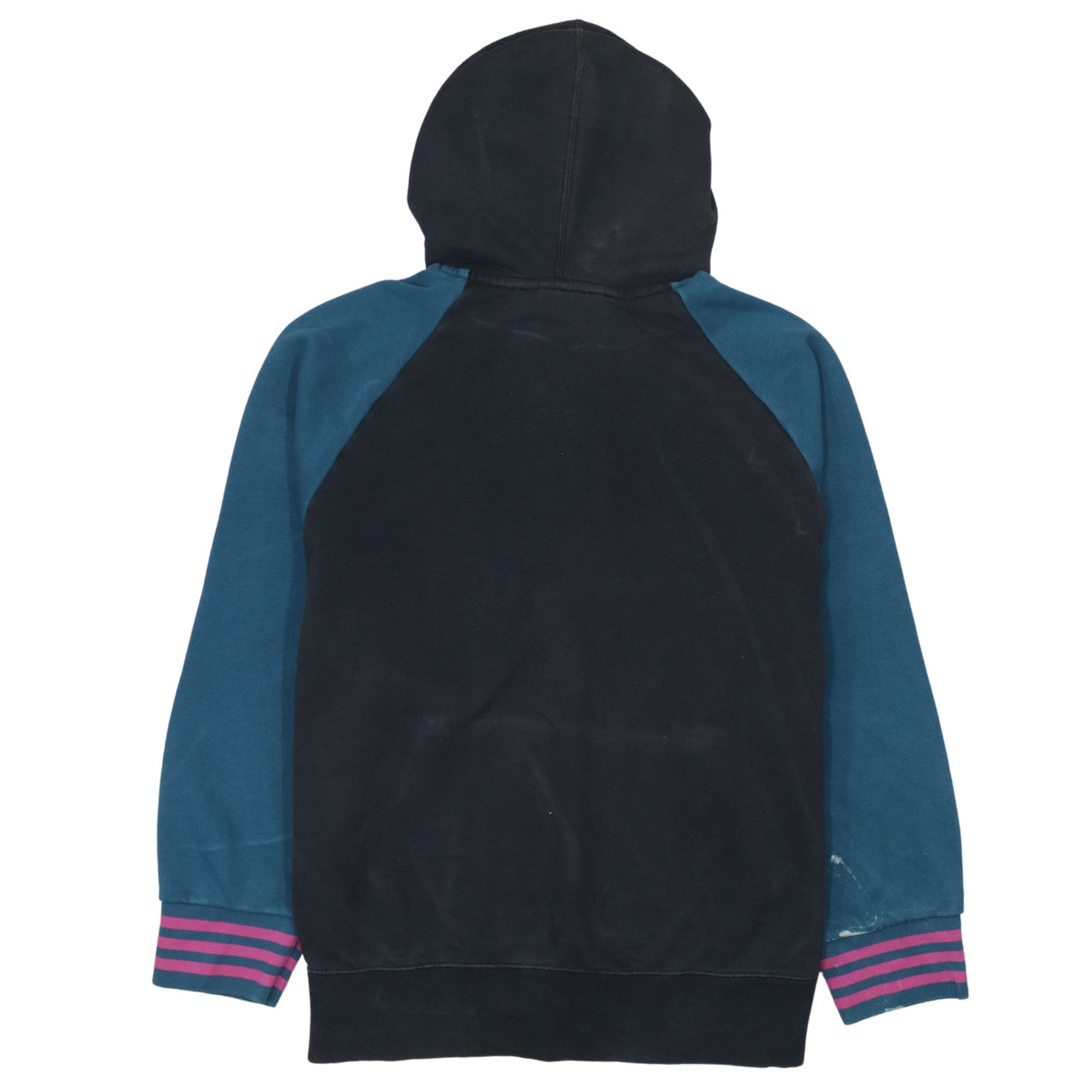Adidas Women's Black & Teal Hoodie Size 10 Raglan Sleeve Pullover