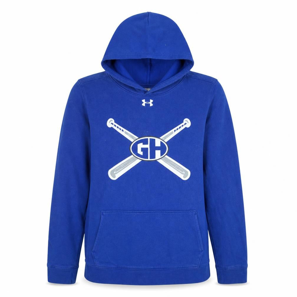 Under Armour Boys Blue YXL Pullover Hoodie with Logo Print