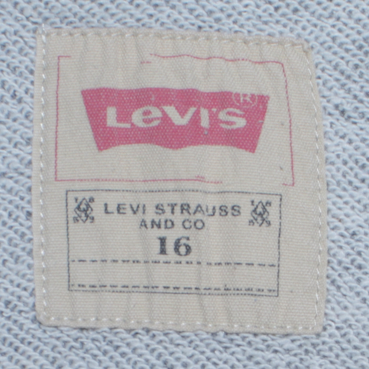 Levi's Boys Grey Full Zip Hoodie Size 16 Graphic Logo New York Design