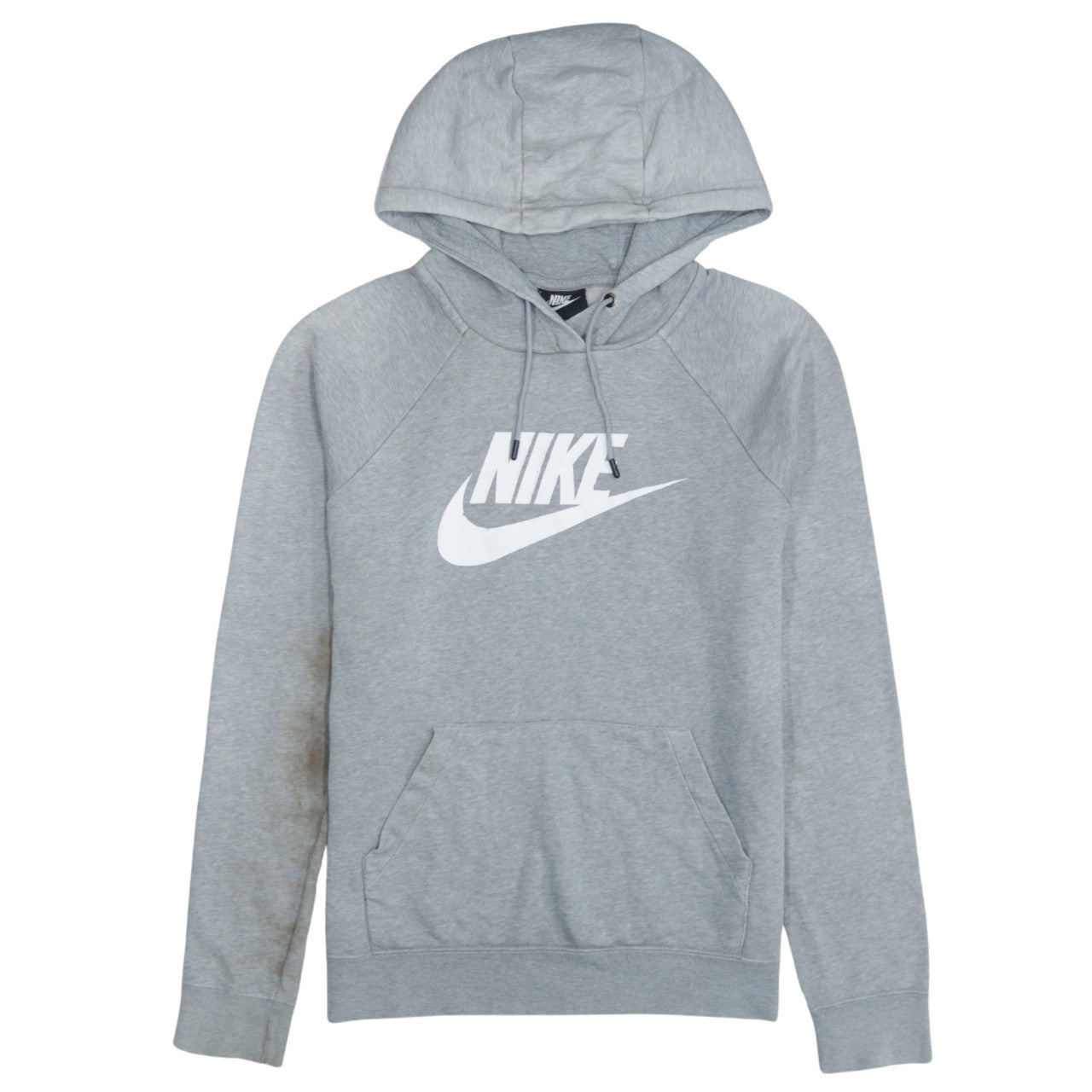 Nike Men's Grey Pullover Hoodie Small Logo Sportswear Fleece