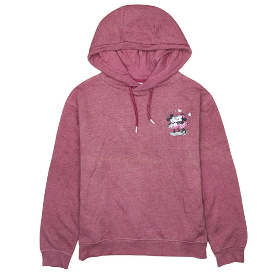 Disney Womens Pink Minnie Mouse Pullover Hoodie Size Small