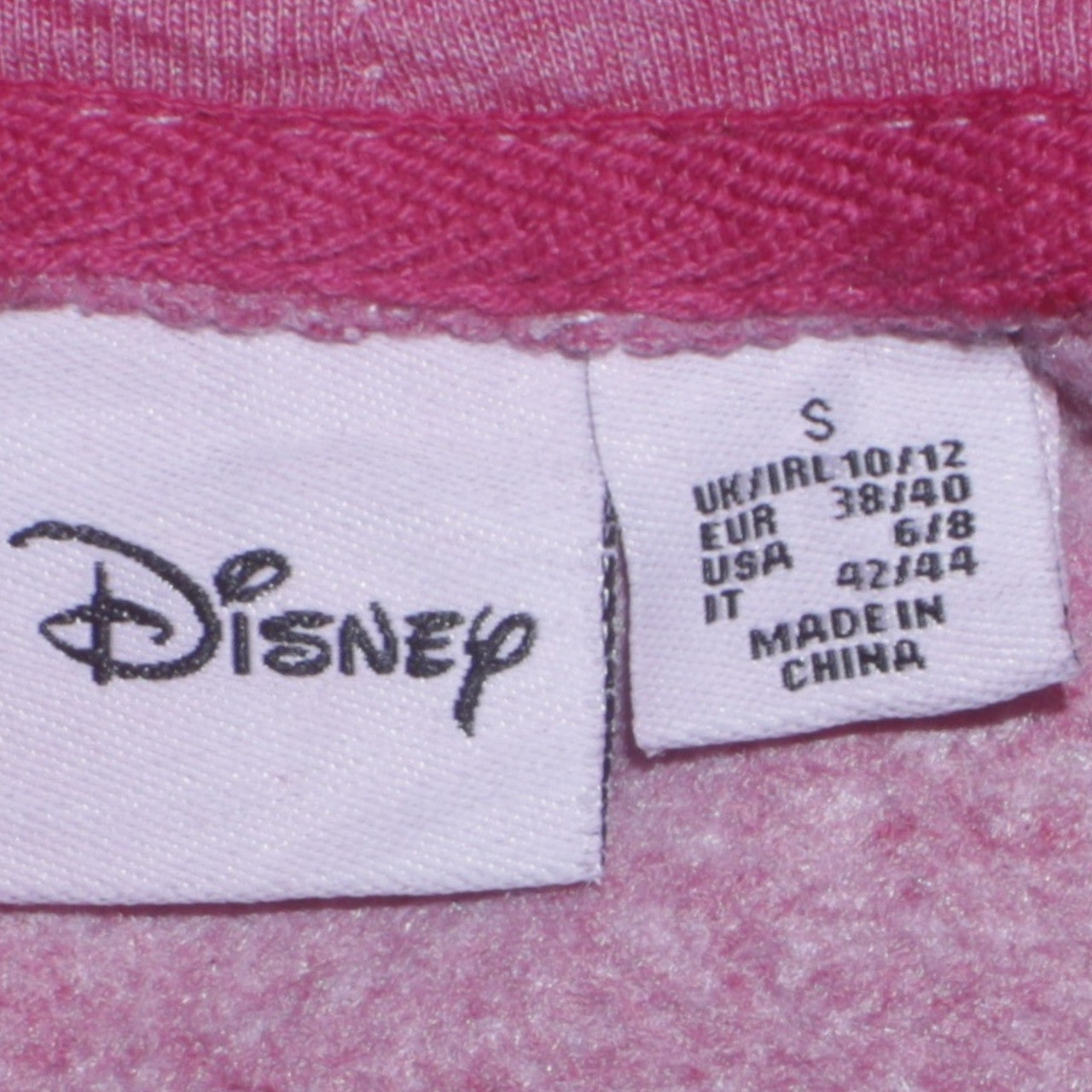 Disney Womens Pink Minnie Mouse Pullover Hoodie Size Small