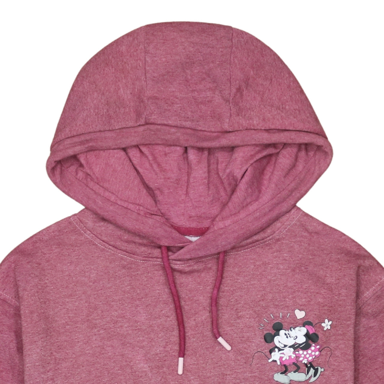 Disney Womens Pink Minnie Mouse Pullover Hoodie Size Small